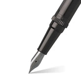Hugo Boss Gear Metal Fountain Pen (Medium) - Dark Chrome